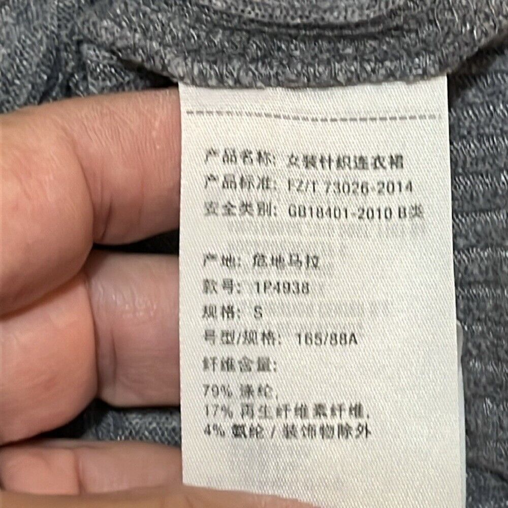 Abercrombie & Fitch Short Sleeve‎ Dress Ribbed Midi Womens Size Small Grey - Picture 6 of 6